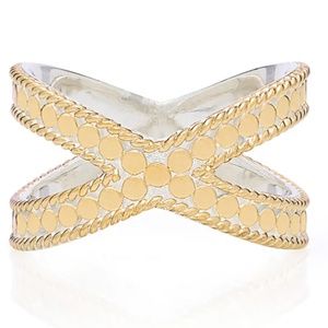 Anna Beck Classic Cross Ring - Gold size 8